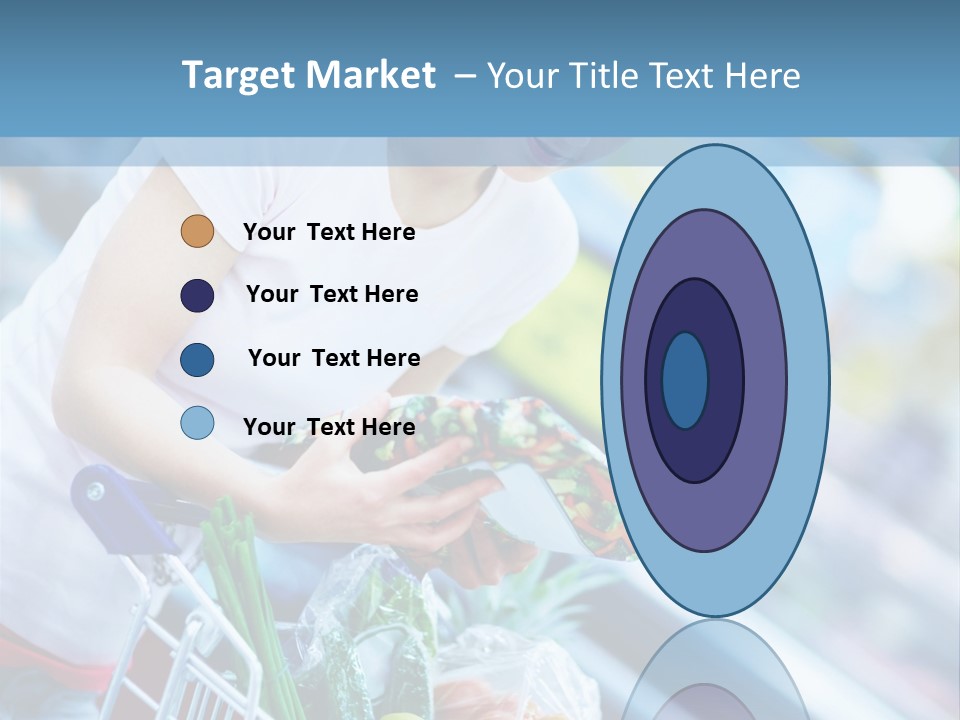 A Woman Is Shopping In A Grocery Store PowerPoint Template