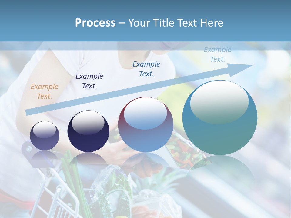 A Woman Is Shopping In A Grocery Store PowerPoint Template