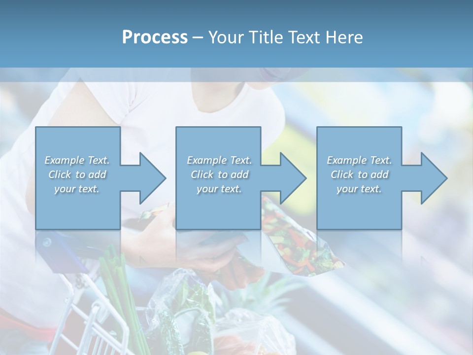 A Woman Is Shopping In A Grocery Store PowerPoint Template