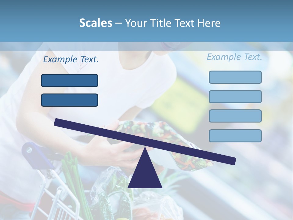 A Woman Is Shopping In A Grocery Store PowerPoint Template
