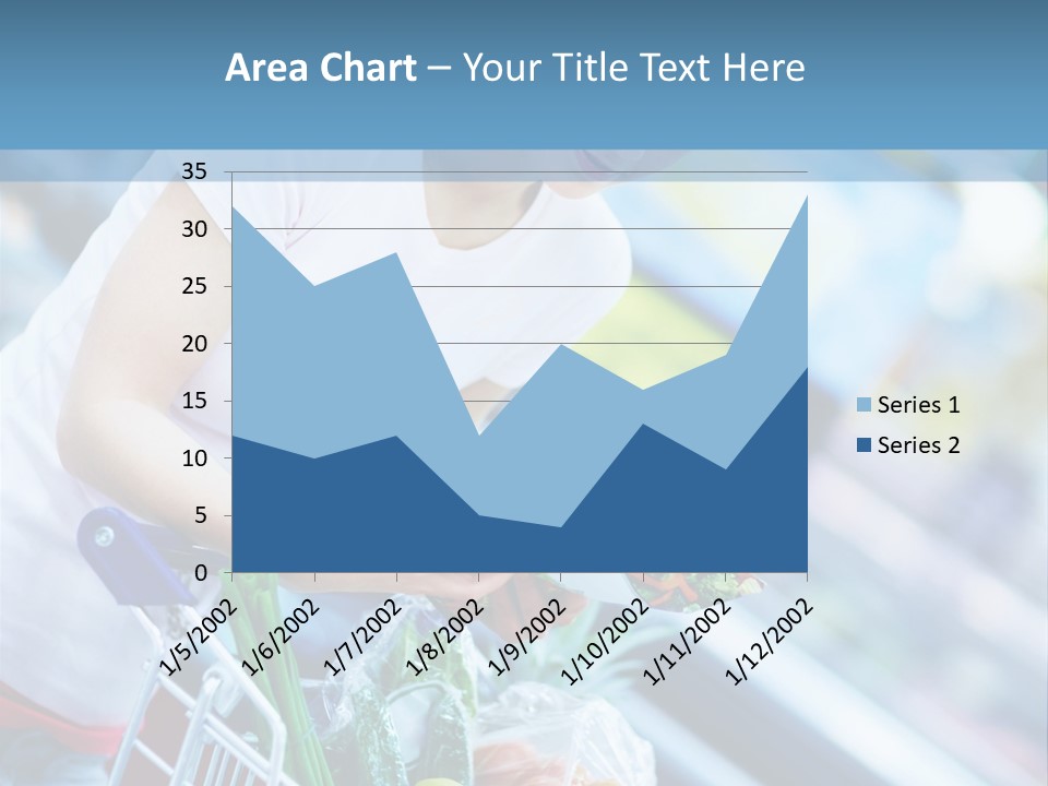 A Woman Is Shopping In A Grocery Store PowerPoint Template