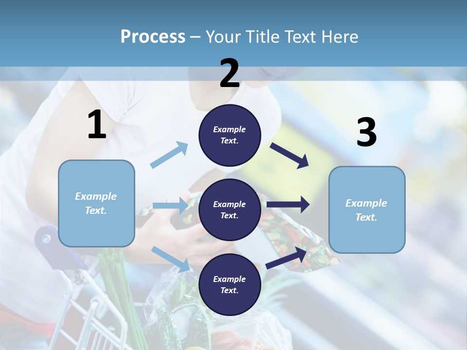 A Woman Is Shopping In A Grocery Store PowerPoint Template