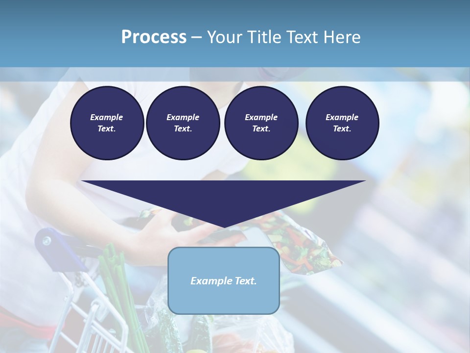 A Woman Is Shopping In A Grocery Store PowerPoint Template
