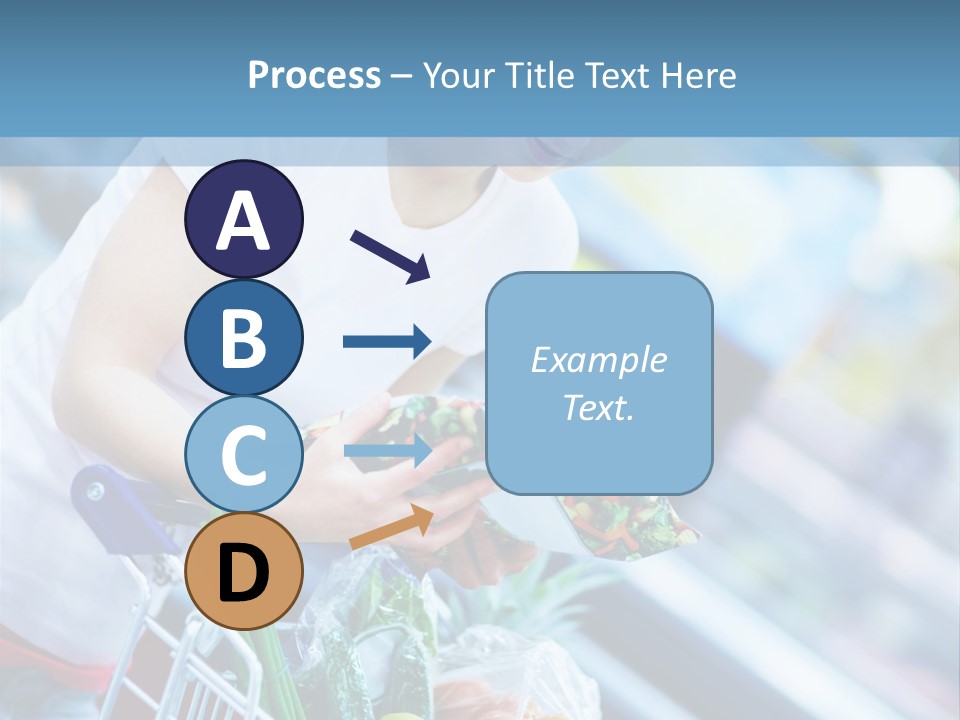 A Woman Is Shopping In A Grocery Store PowerPoint Template