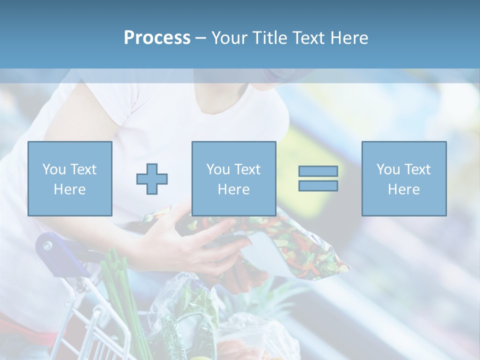 A Woman Is Shopping In A Grocery Store PowerPoint Template