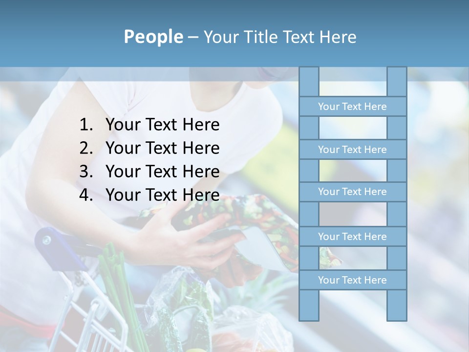 A Woman Is Shopping In A Grocery Store PowerPoint Template