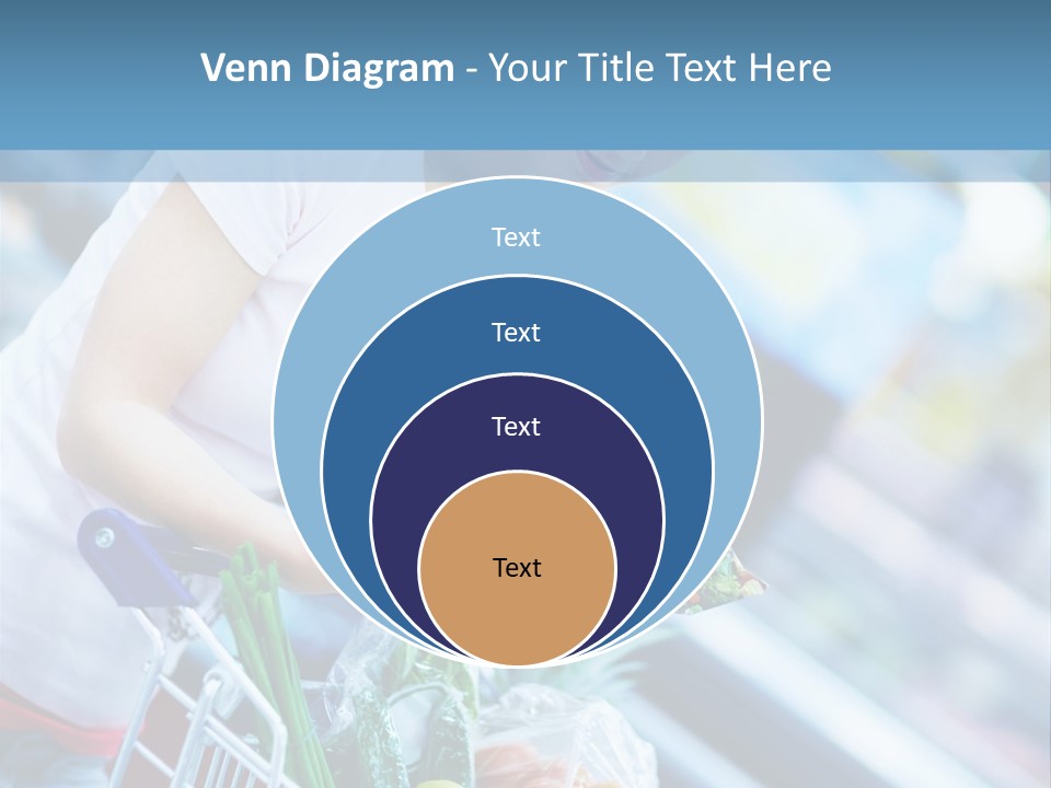 A Woman Is Shopping In A Grocery Store PowerPoint Template