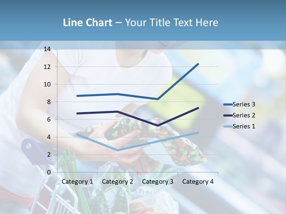 A Woman Is Shopping In A Grocery Store PowerPoint Template