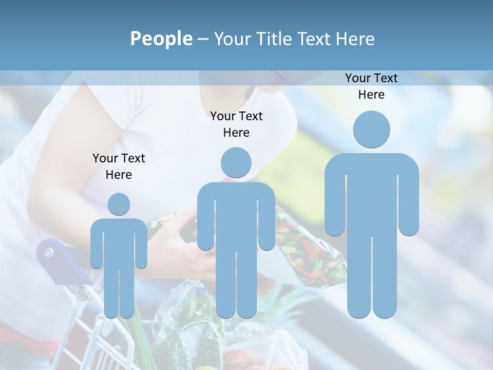 A Woman Is Shopping In A Grocery Store PowerPoint Template