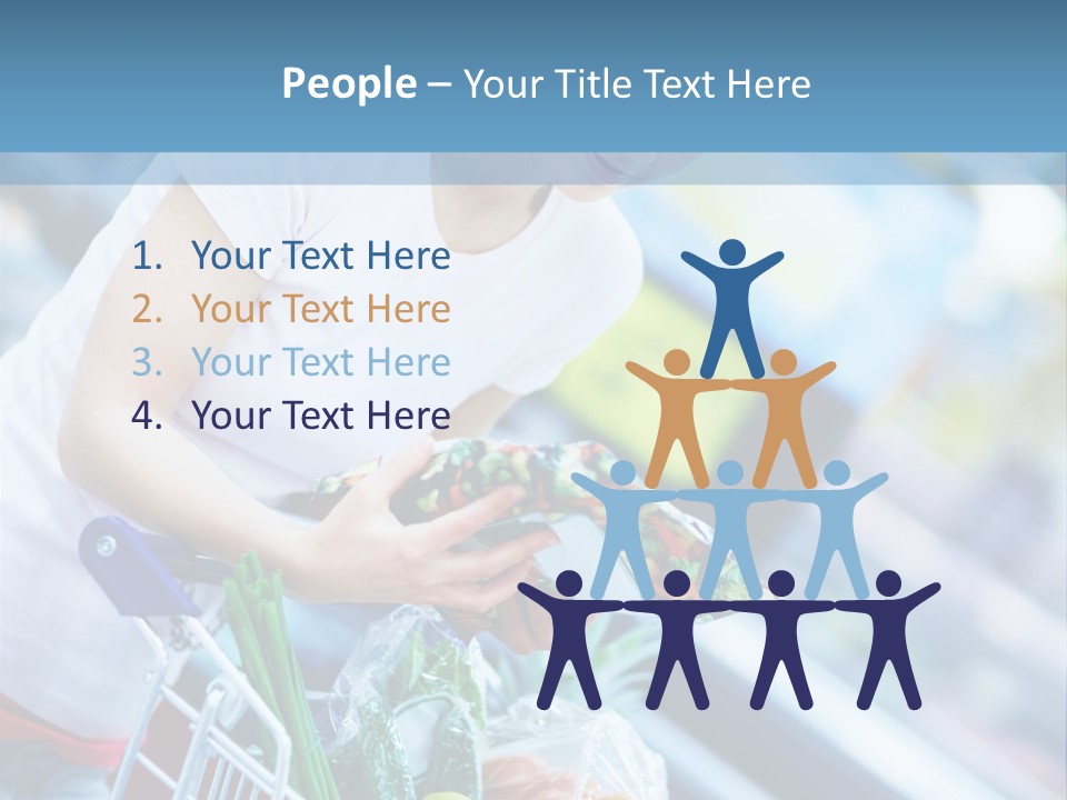 A Woman Is Shopping In A Grocery Store PowerPoint Template