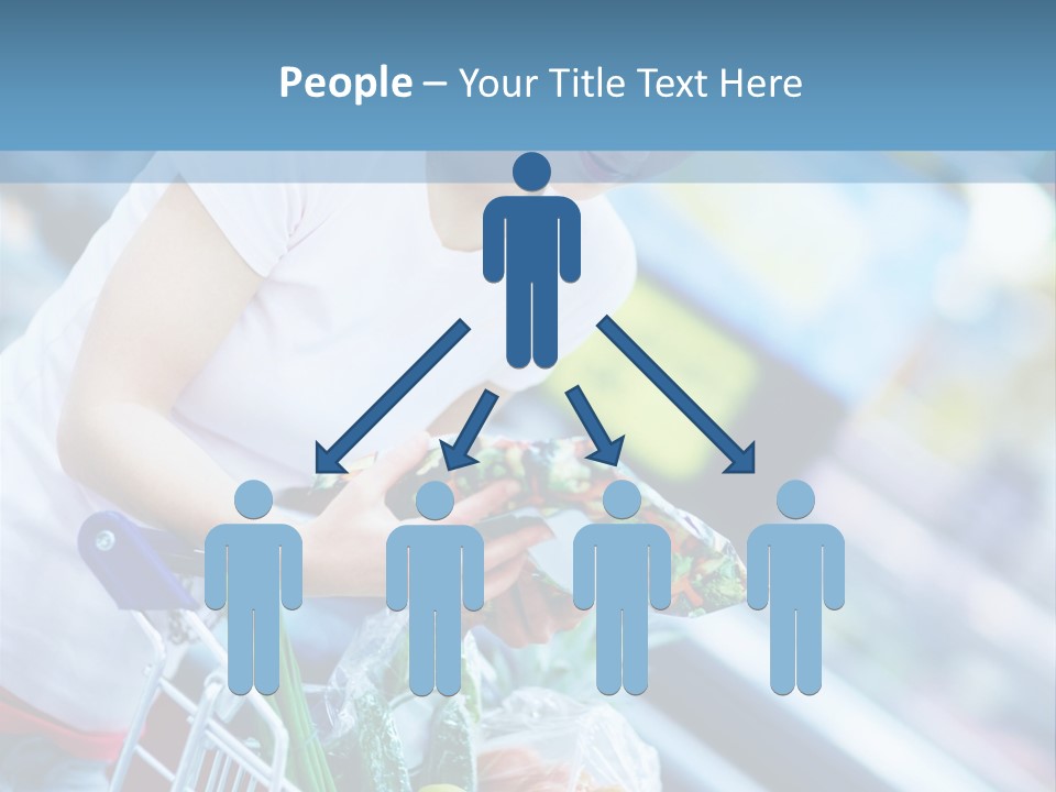 A Woman Is Shopping In A Grocery Store PowerPoint Template