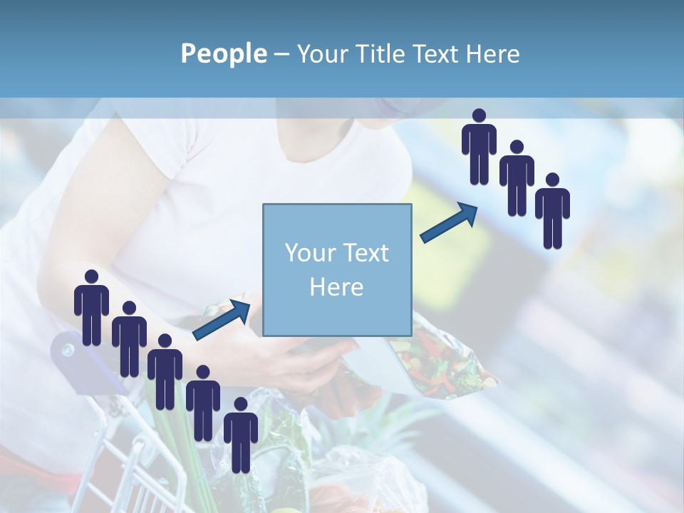 A Woman Is Shopping In A Grocery Store PowerPoint Template