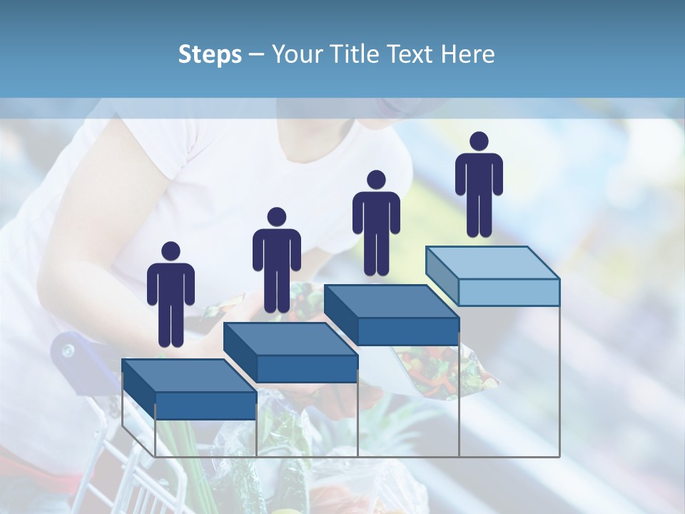 A Woman Is Shopping In A Grocery Store PowerPoint Template