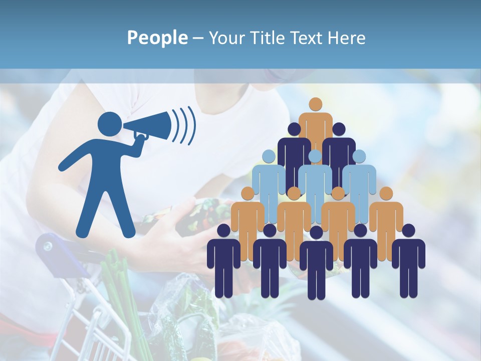 A Woman Is Shopping In A Grocery Store PowerPoint Template