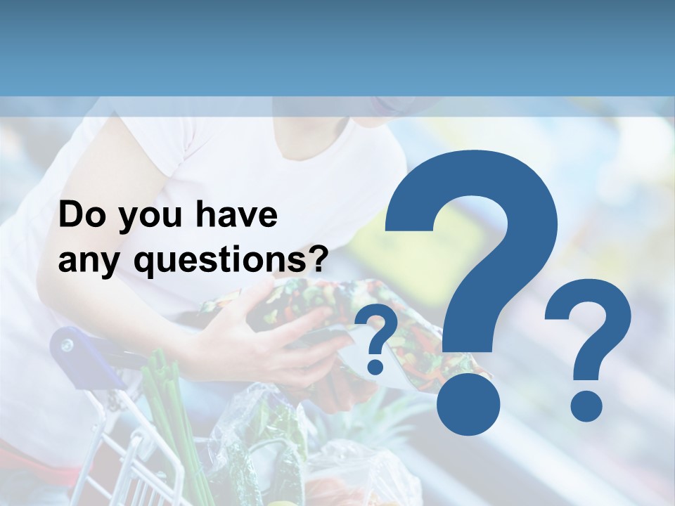 A Woman Is Shopping In A Grocery Store PowerPoint Template