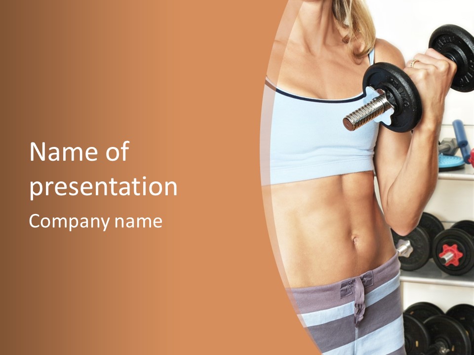 Working Workout Lifestyle PowerPoint Template