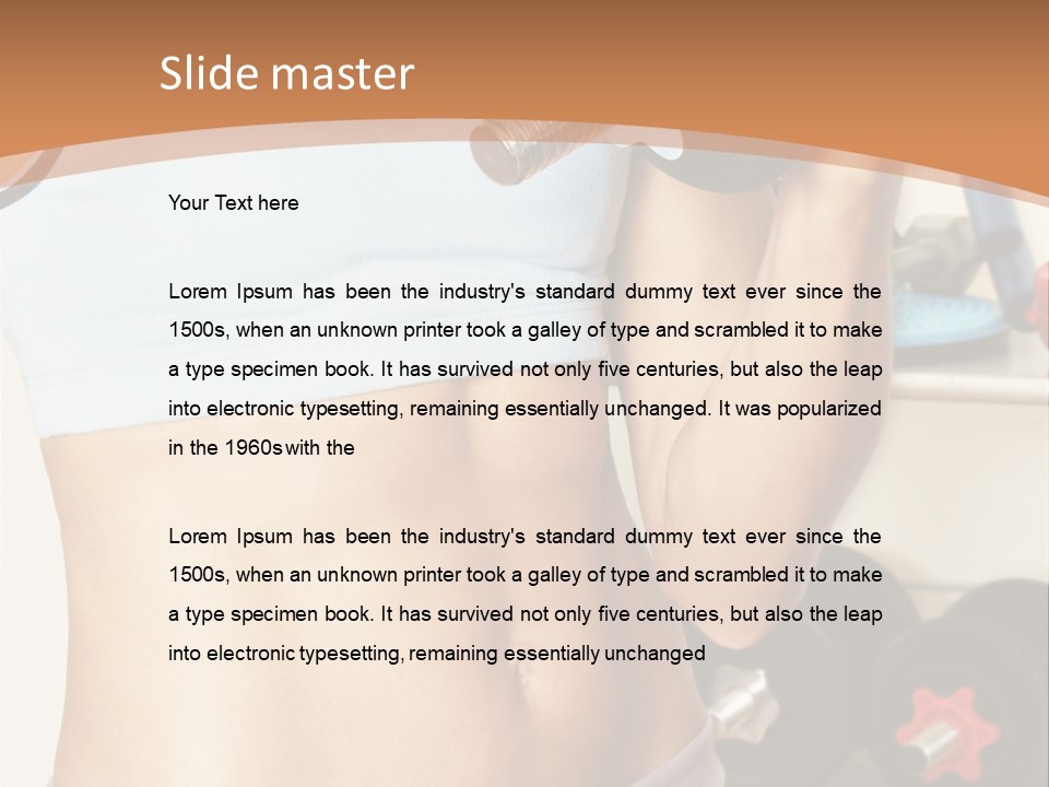 Working Workout Lifestyle PowerPoint Template