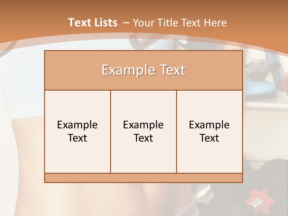 Working Workout Lifestyle PowerPoint Template