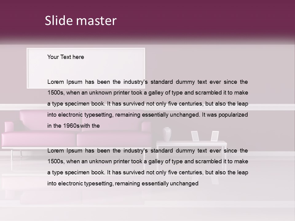 Purple Modern Comfort PowerPoint Template