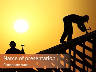 Profession Hammer Worker PowerPoint Template