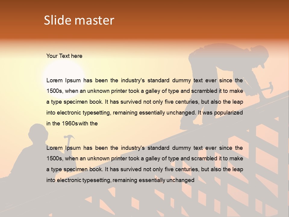 Profession Hammer Worker PowerPoint Template