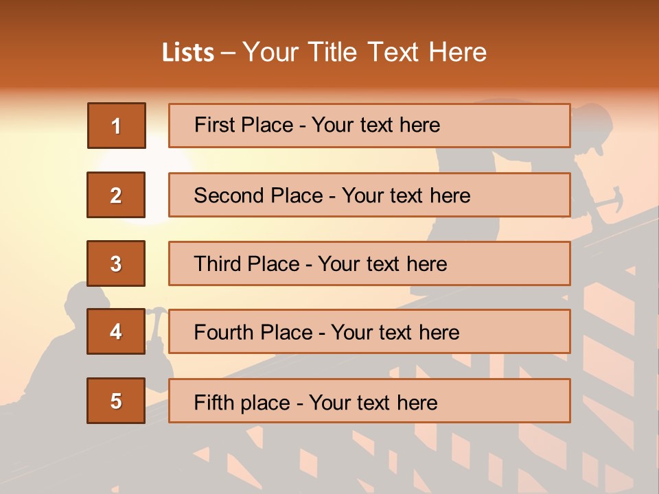 Profession Hammer Worker PowerPoint Template