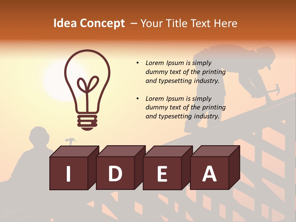 Profession Hammer Worker PowerPoint Template