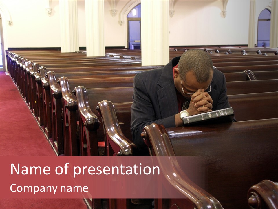 Pray God Religious PowerPoint Template