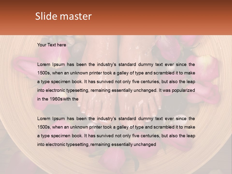 Leaf Beauty Leg PowerPoint Template