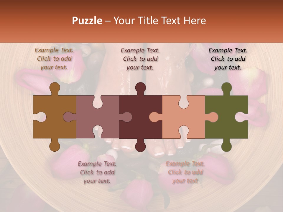 Leaf Beauty Leg PowerPoint Template