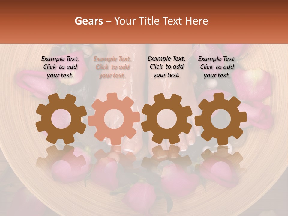 Leaf Beauty Leg PowerPoint Template