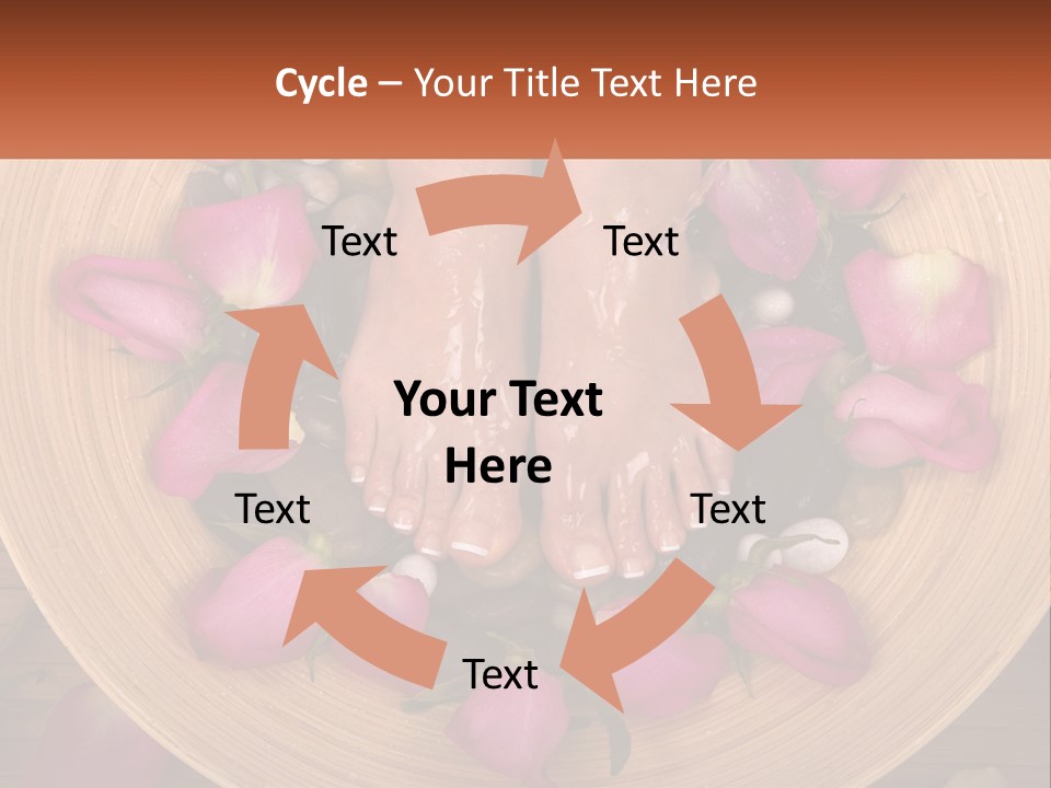 Leaf Beauty Leg PowerPoint Template