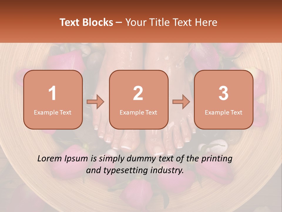 Leaf Beauty Leg PowerPoint Template