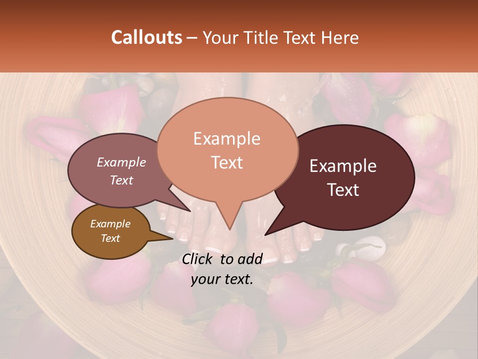 Leaf Beauty Leg PowerPoint Template