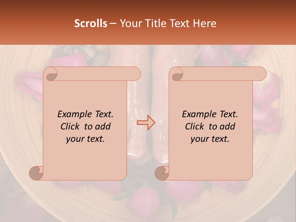 Leaf Beauty Leg PowerPoint Template