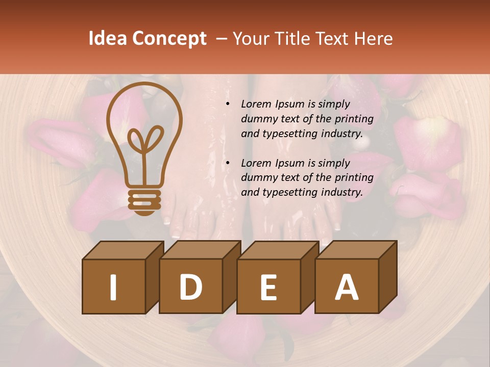 Leaf Beauty Leg PowerPoint Template