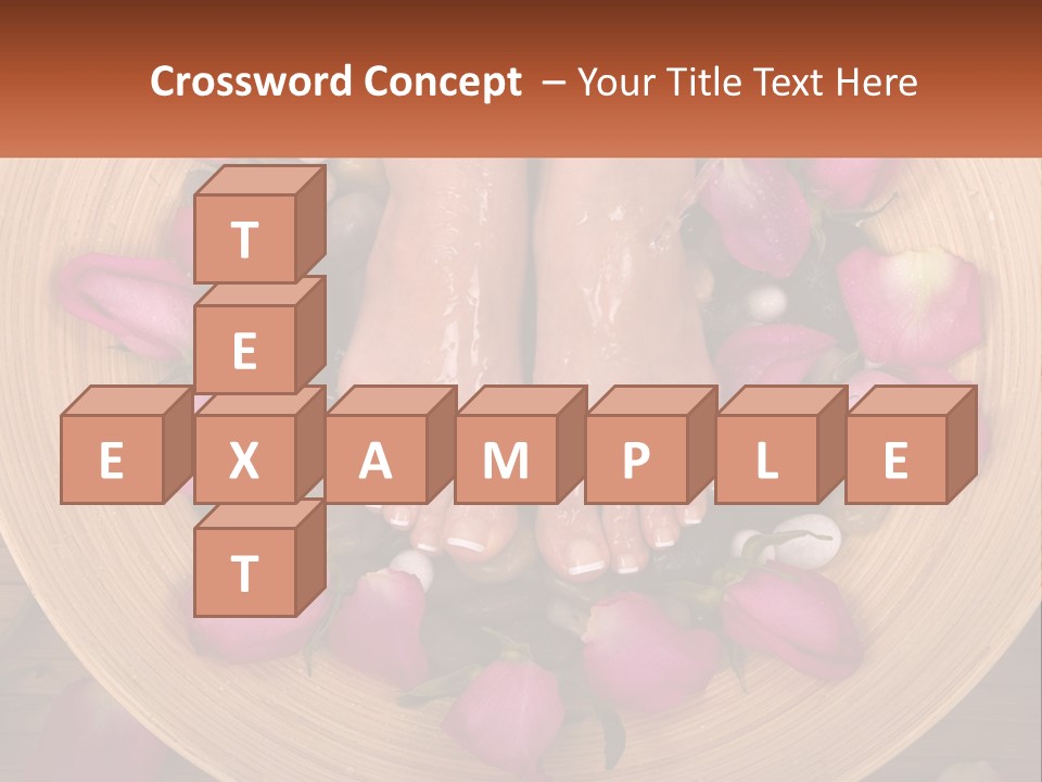 Leaf Beauty Leg PowerPoint Template