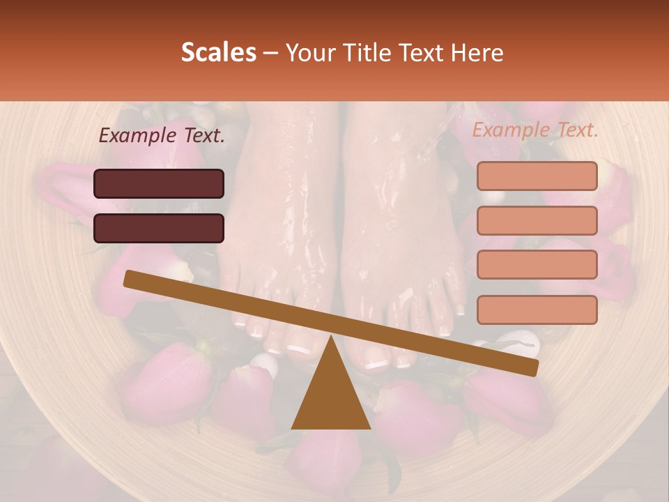 Leaf Beauty Leg PowerPoint Template