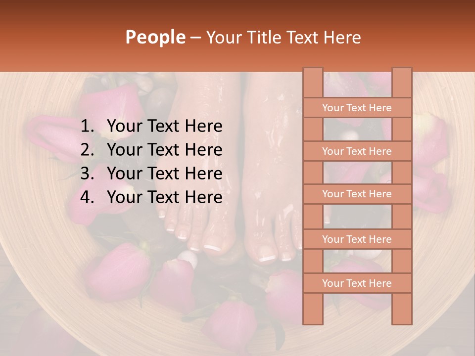 Leaf Beauty Leg PowerPoint Template