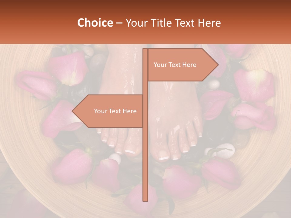 Leaf Beauty Leg PowerPoint Template