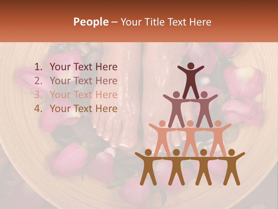 Leaf Beauty Leg PowerPoint Template