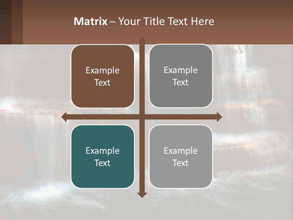 Falls Garden Blue PowerPoint Template