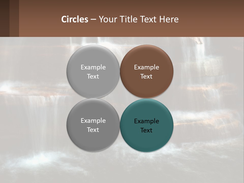 Falls Garden Blue PowerPoint Template