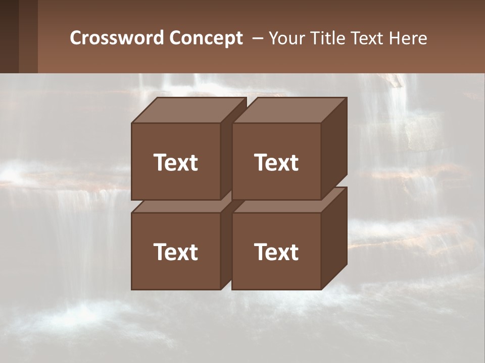 Falls Garden Blue PowerPoint Template