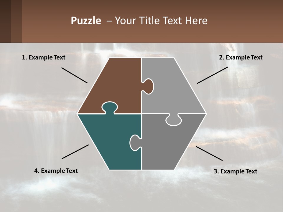 Falls Garden Blue PowerPoint Template