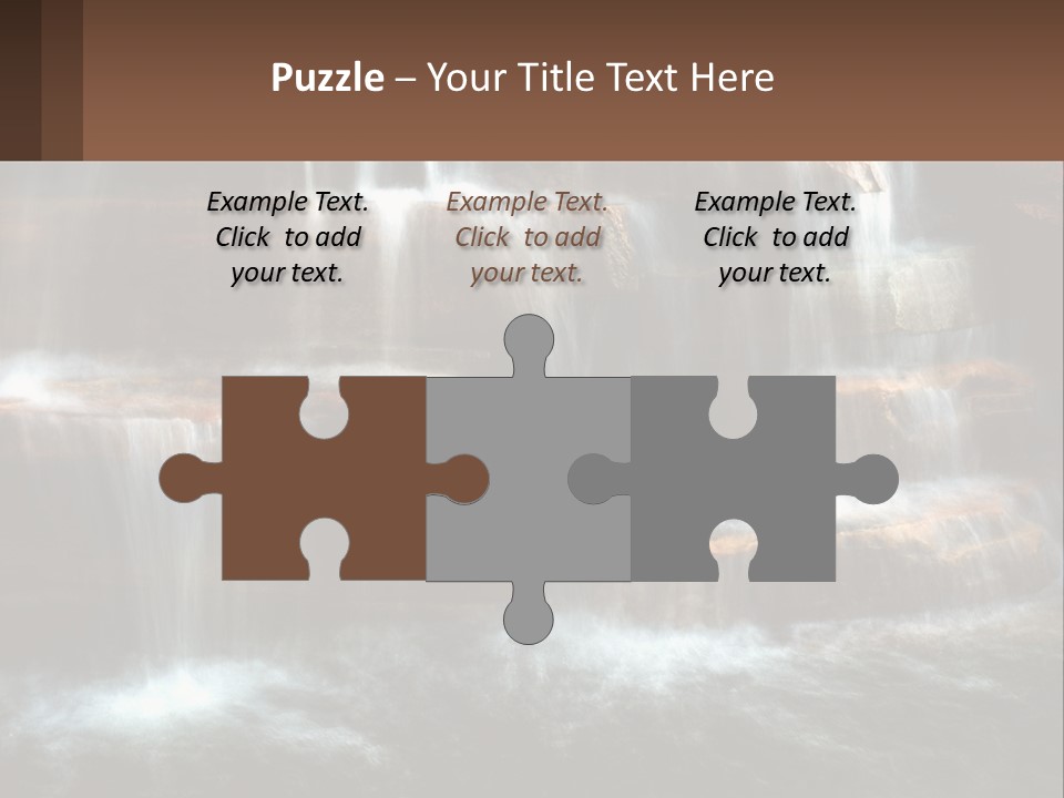 Falls Garden Blue PowerPoint Template