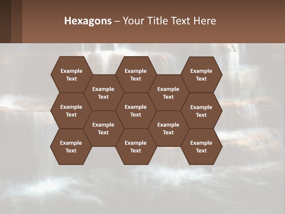 Falls Garden Blue PowerPoint Template