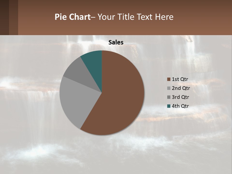 Falls Garden Blue PowerPoint Template