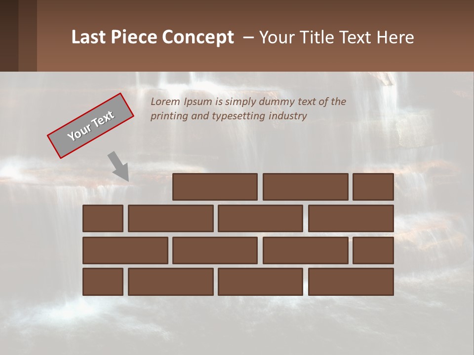 Falls Garden Blue PowerPoint Template