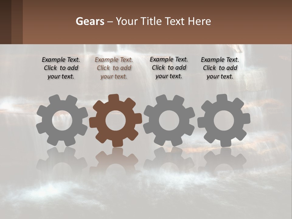 Falls Garden Blue PowerPoint Template